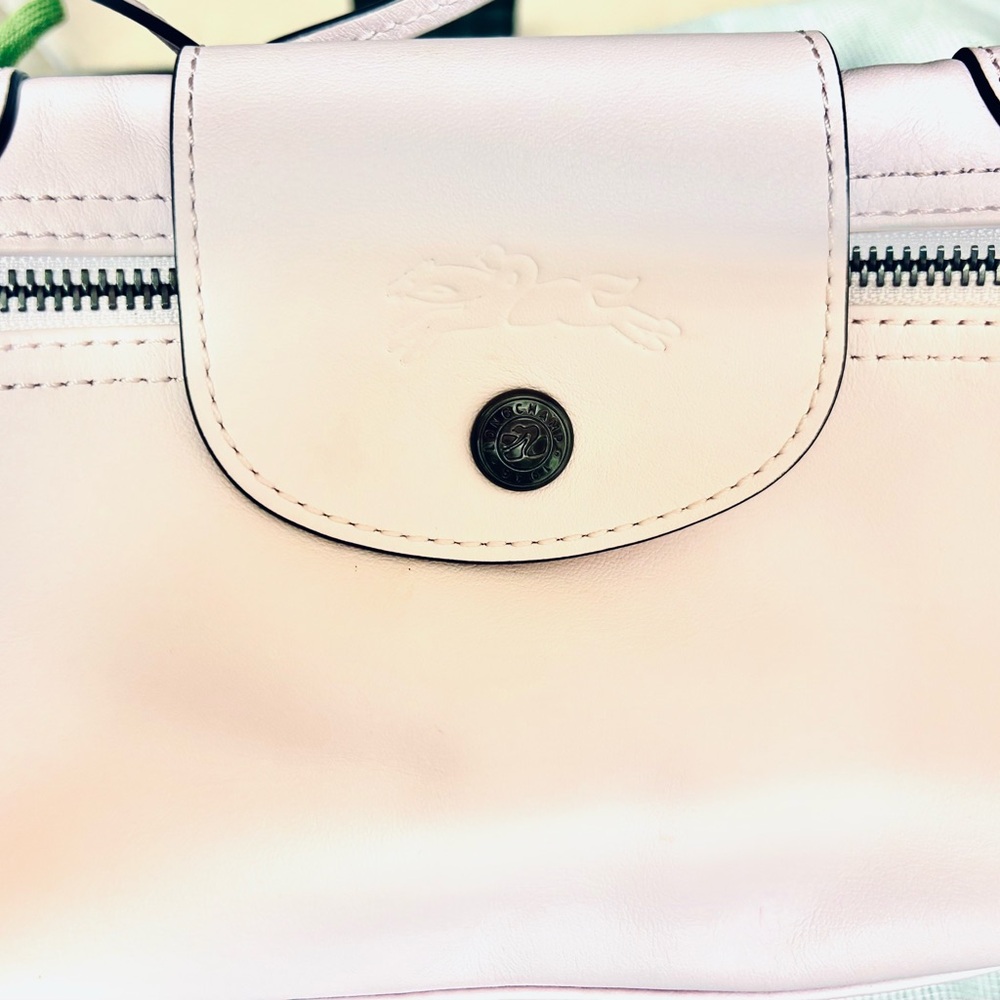 Longchamp xs Le Pliage leather crossbody - Blush Pink- new - Picture 2 of 6